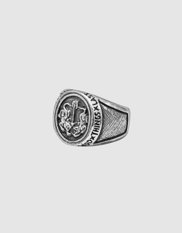 Haze & Glory - ICONIC EXCLUSIVE - Twin Tiger Signet Ring in 925 Silver