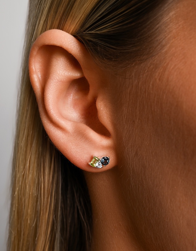 Von Treskow - Gemstone Triplet Cluster Studs II