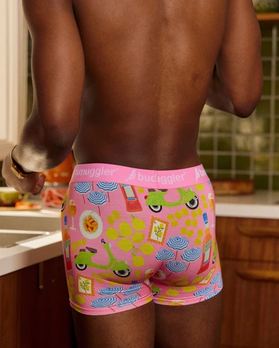 Budgy Smuggler - Men's Underwear Trunks in Pink Amalfi