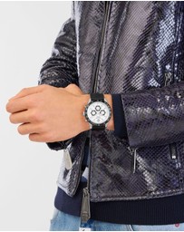 Philipp Plein - Pleinmeter - 44mm Silver Dial and Black Silicone Strap