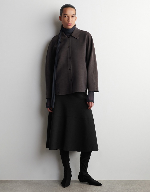 COS - Rounded Wool-Blend Shirt