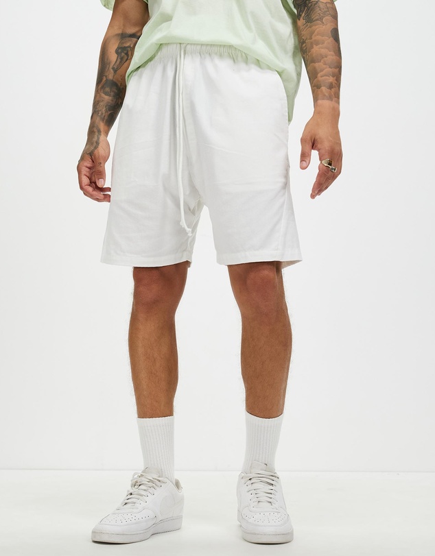Surrounded By Ghosts - The Obsidian Linen Drawstring Shorts