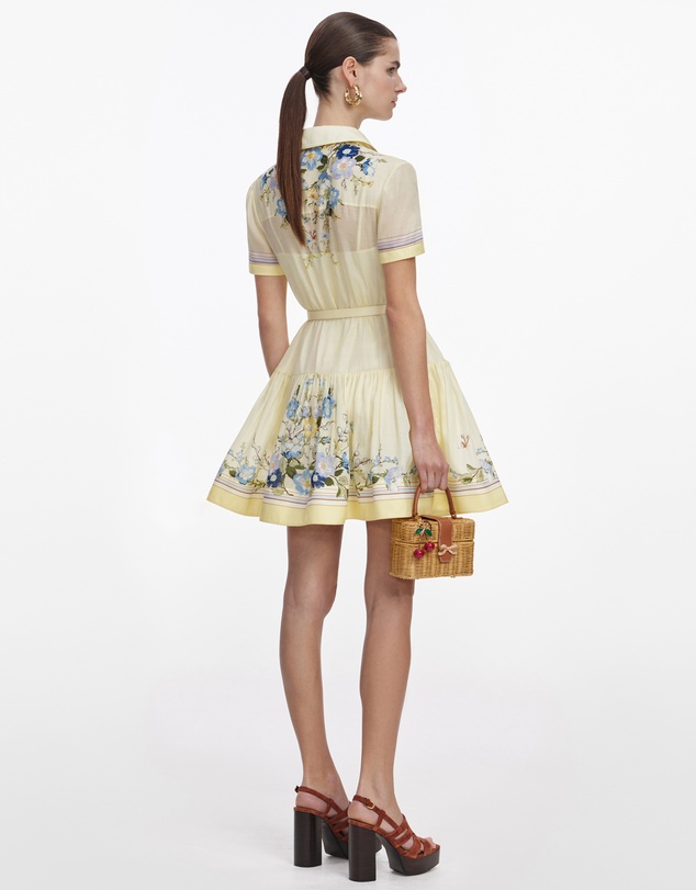 Self Portrait - Floral Organza Mini Dress