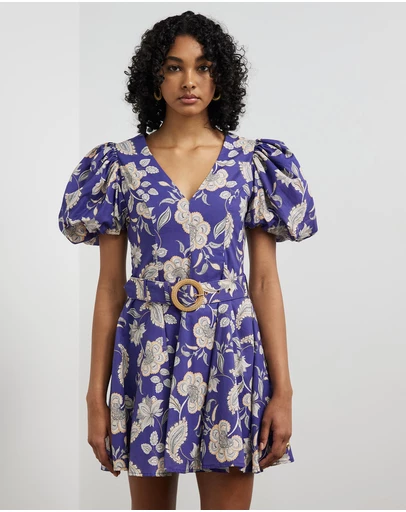 Sofia Irina - Balloon Sleeve Mini Dress