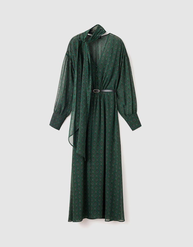 M.N.G - Printed Dress With Foulard