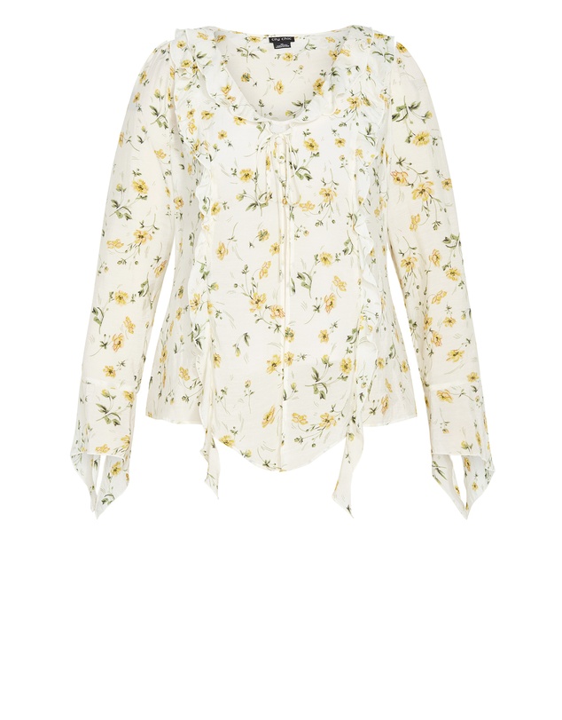 City Chic - Sweet Boho Print Top