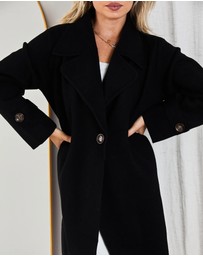 Esther & Co - Fireplace Coat - Black