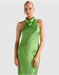 Forever New - Clementine High Neck Satin Maxi Dress