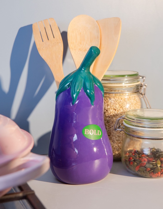 DOIY - Farmers Market Utensil Pot Eggplant
