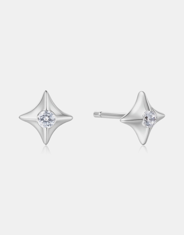 Ania Haie - Silver Sparkling Star Stud Earrings