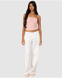 EDIKTED - Kacey Strapless Waffle Top