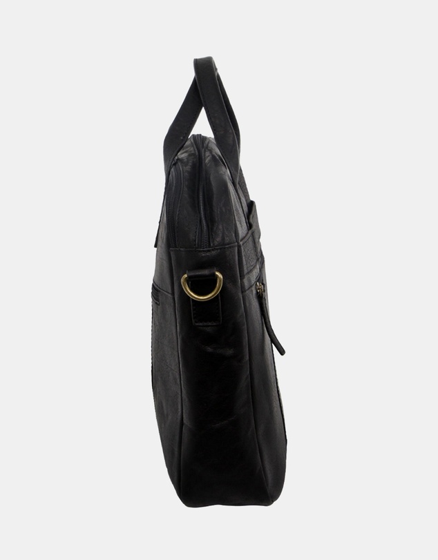 Pierre Cardin - Pierre Cardin Rustic Leather Computer Bag