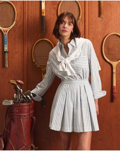 Sportscraft - Logo Stripe Tennis Skirt