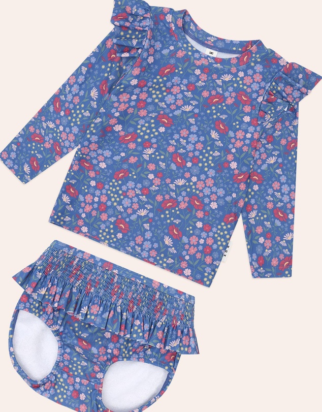 Huxbaby - Vintage Floral Two-Piece Swim Set - Babies-Teens