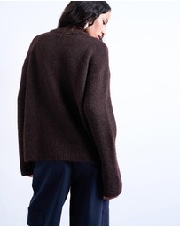 TOPSHOP - Knitted Boxy Fluffy Crew Neck Jumper