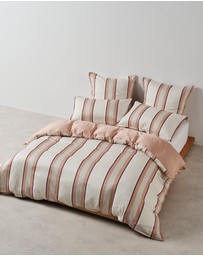 Linen House - Nara Bamboo Cotton 400TC Stripe European Pillowcase