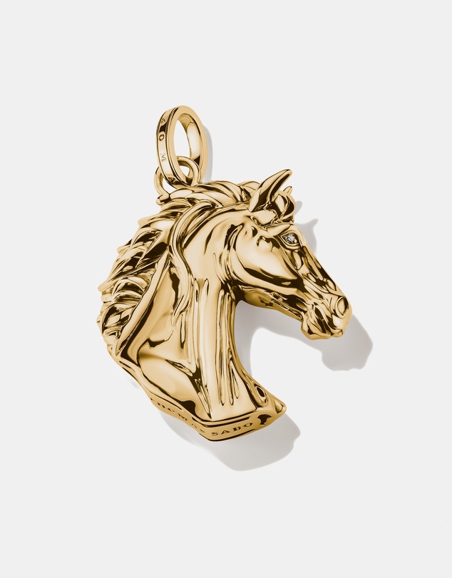 THOMAS SABO - THOMAS SABO Gold Horse Pendant with Zirconia