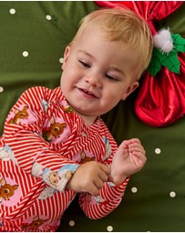 Kip&Co - I Love Christmas Spot Organic Long Sleeve Zip Romper - Babies