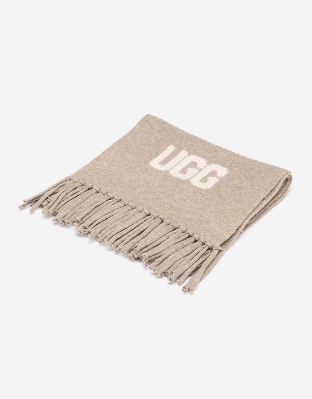 Ozwear Connection Uggs - Ugg Logo Cashmere Aus Wool Woven Scarf