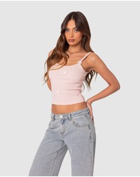 EDIKTED - Emilia ribbed bow tank top
