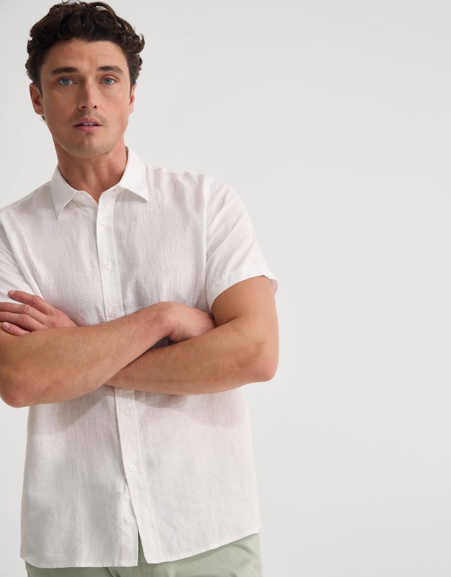 Oxford - Leyton French Linen Short Sleeve Shirt