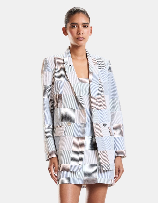 Cynthia Rowley - Seersucker Madras Blazer