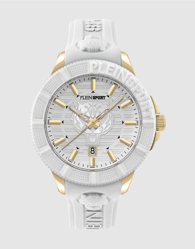 Plein Sport - PLEIN CITY RUSH 45mm White dial and White Silicone Strap
