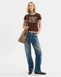 Coach - Coated Canvas Signature Bleecker Bucket Bag