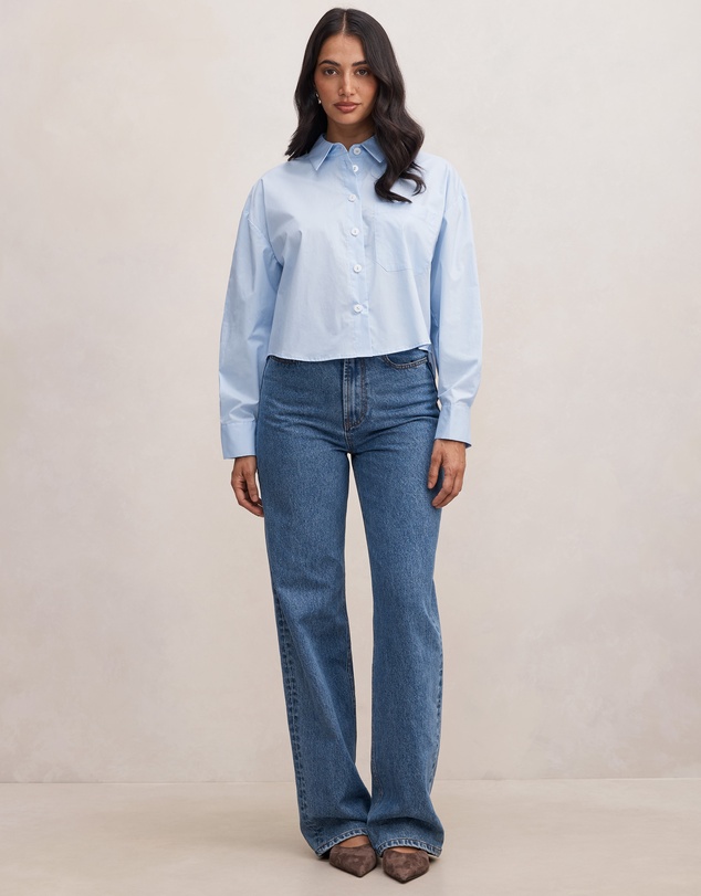 Forever New - Dom Cotton Cropped Shirt