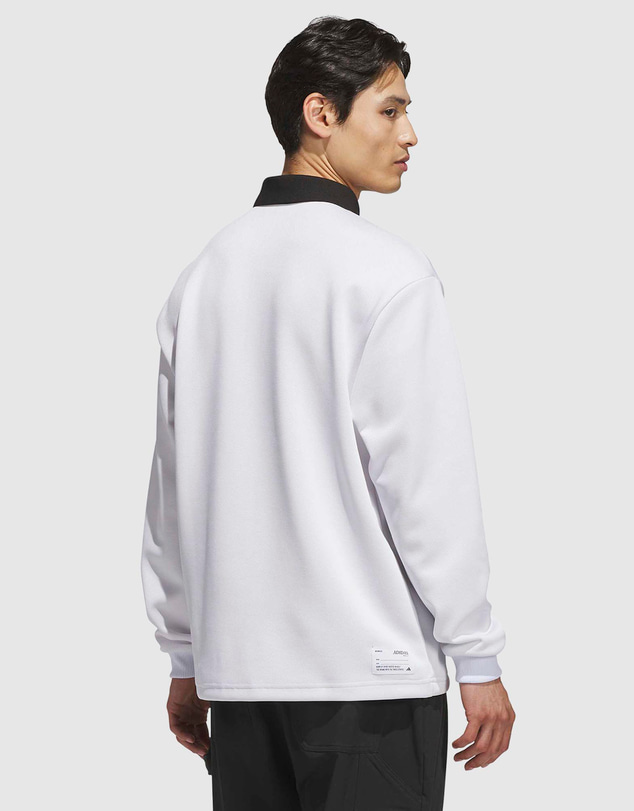 adidas Performance - Long Sleeve Knit Sweat Polo Shirt