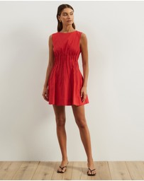 Atmos&Here - Anna Pin Tuck Shift Mini Dress