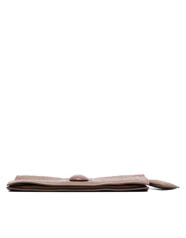 Pre-Loved by Azura Reborn - Pre-Loved Nappa Embossed Intrecciato Turnlock Clutch