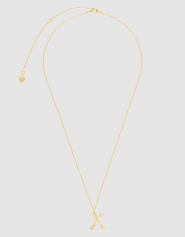 Wanderlust + Co - Alphabet Bubble Pendant Necklace - Letter X