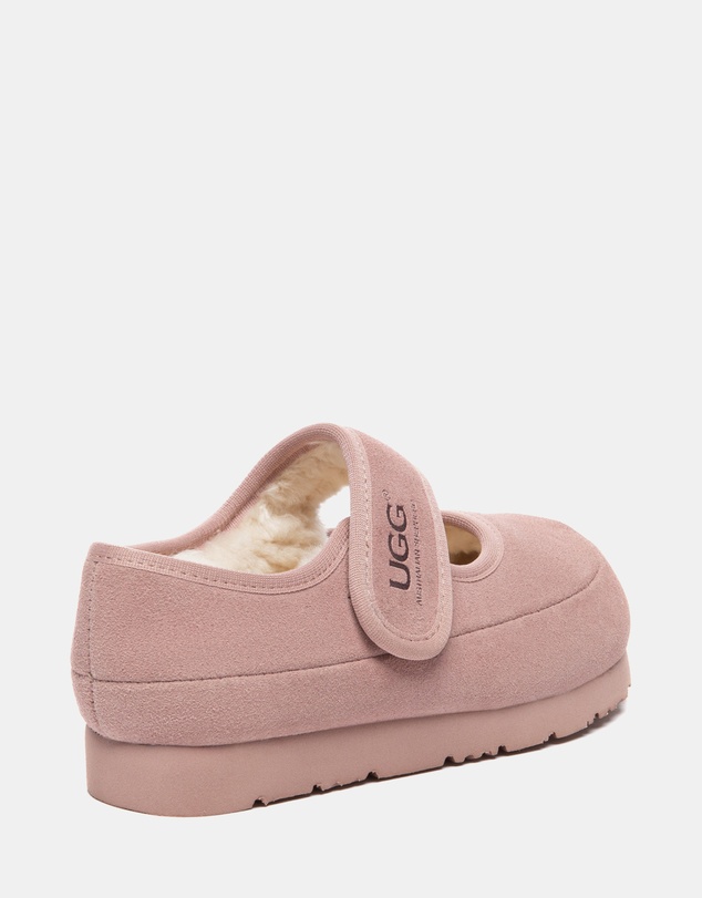 EVERAU - Australian Shepherd Ugg Millie Kids Cow Suede Upper Loafer Oxfords Flats