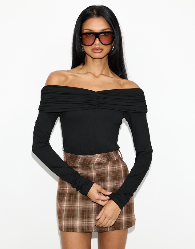 Dazie - Katia Off Shoulder Jersey Top