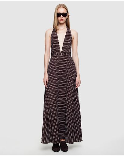 Chocolate Blue Polka