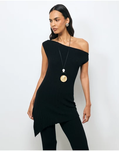 AERE - Ciela Textured Rib Knit Tunic