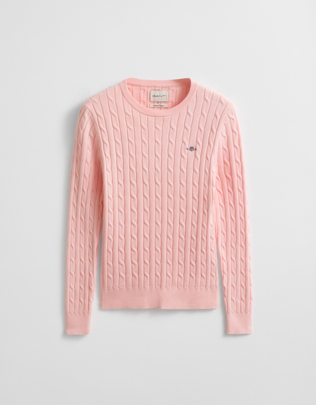 Gant - Stretch Cotton Cable Crew Neck Knit