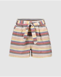 Like FLO - Stripe Shorts with Belt - Kids-Teens