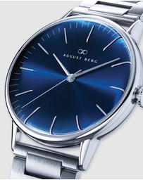 August Berg - Serenity Link 40mm Deep Blue Silver Watch