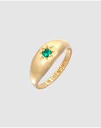 Haze & Glory - ICONIC EXCLUSIVE - Ring Emerald Moment Solid 375 Yellow Gold