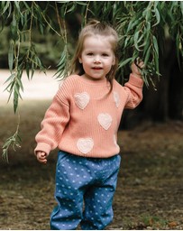 Kynd Baby - Embroidered Knit Jumper in Cameo
