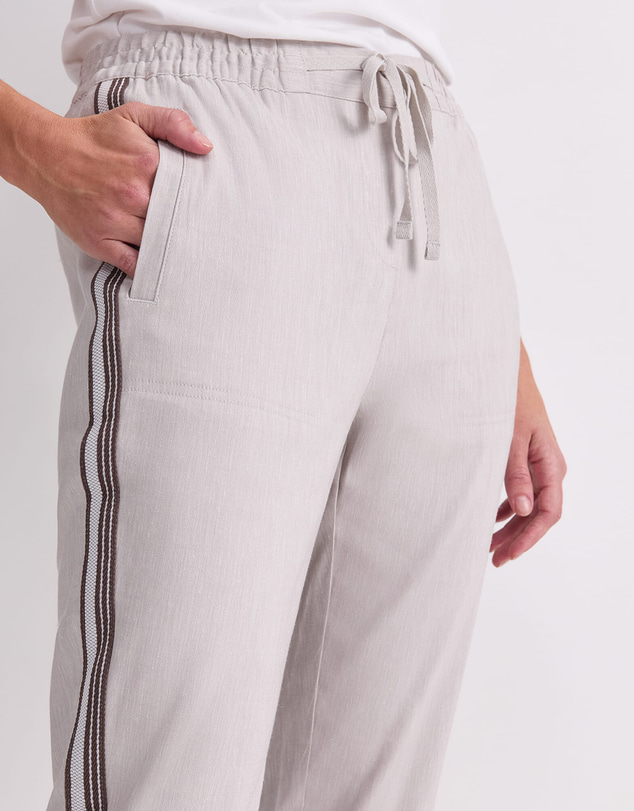 Sportscraft - Rosa Side Stripe Linen Pant