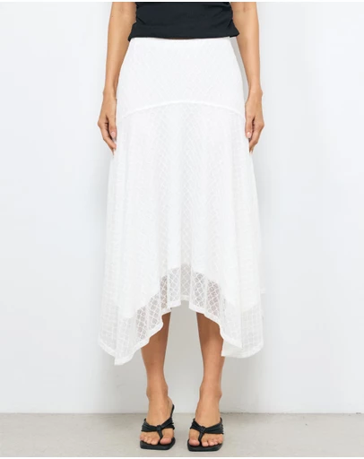 AERE - Handkerchief Hem Lace Skirt