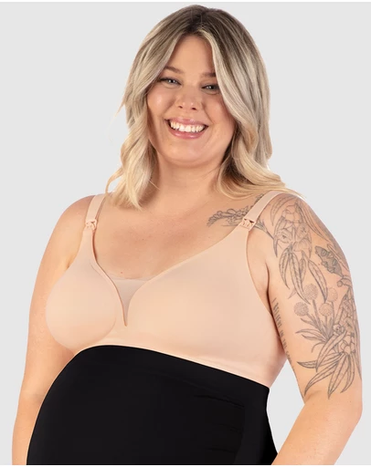 B Free Intimate Apparel - Invisible Mesh Maternity & Nursing Padded Bra (C-D-DD-E-F-G) Cup