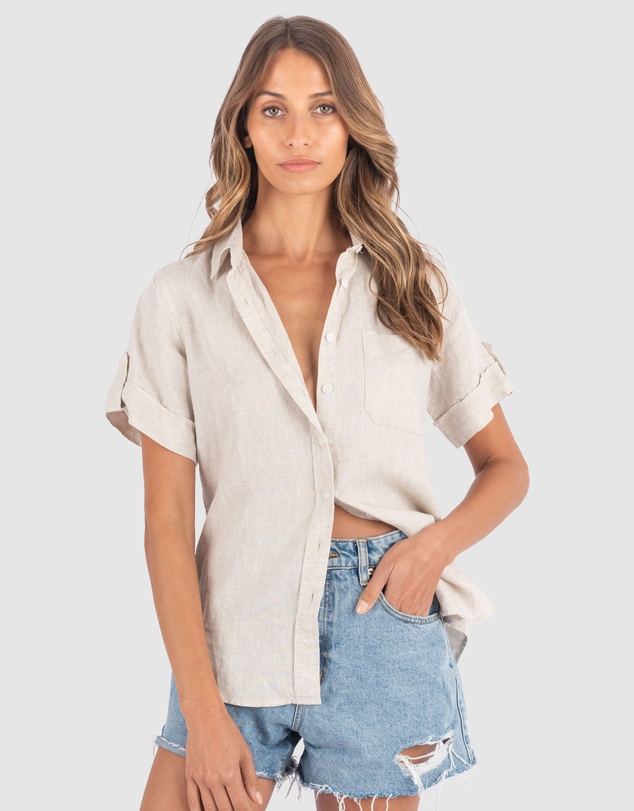 CAMIXA - FEBE Short Sleeve Linen shirt