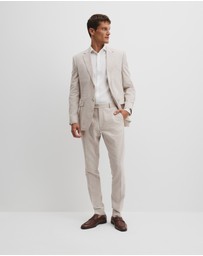 Country Road - Tapered Fit Linen Cotton Pintuck Pant