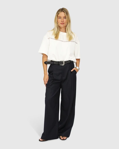 Belle & Bloom - Ready For Your Love Pinstripes Wide Leg Pant