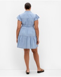 City Chic - Plus size Kelise Denim Mini Dress - light wash