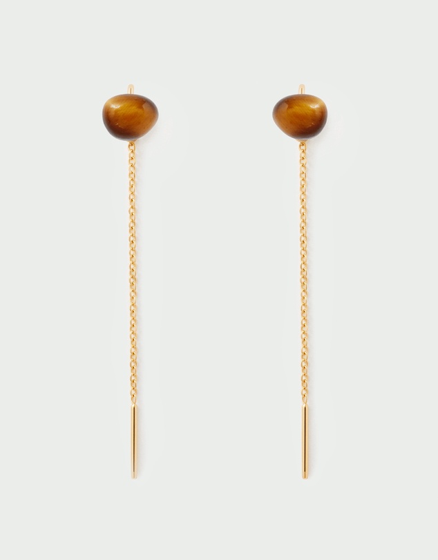 PDPAOLA - Tiger Eye Lyra Earrings